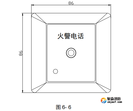 海灣GST-LD-8312型消防電話插孔示意圖 海灣GST-LD-8312型消防電話插孔示意圖